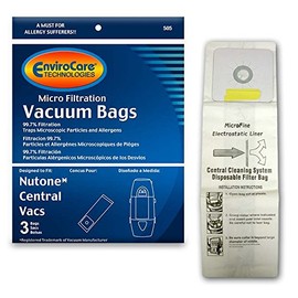EnviroCare Replacement Micro Filtration Vacuum Cleaner Dust Bags made to fit Nutone Central Vacuums 3 Pack