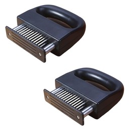 gifthub 2Pcs Black Meat Tenderizer,Multipurpose Poultry Tenderizer with 48 Stainless Steel Needle Blades,Easy to Use,Durable Steak Tenderizer for Cooking Marinade BBQ