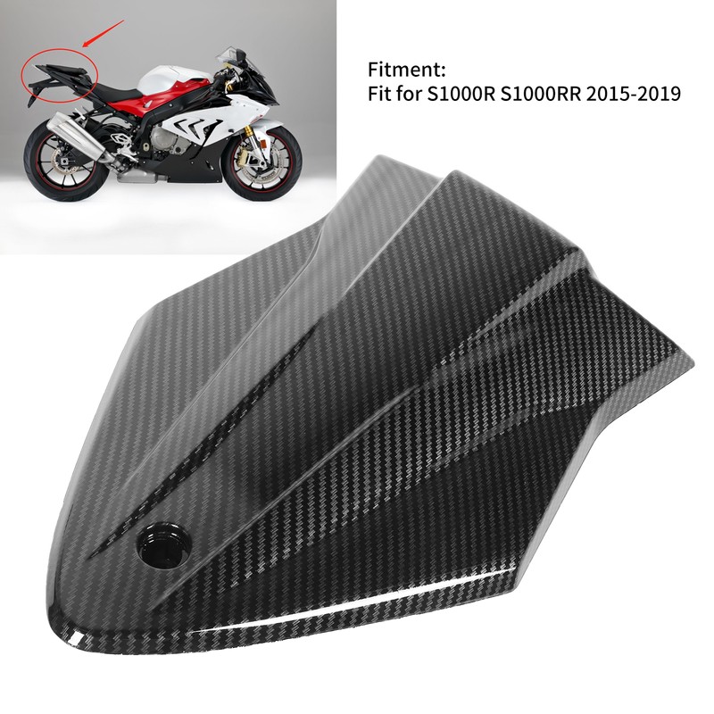 Carbon Fiber Style Motorcycle Passenger Seat Fairing with Mounting Accessory