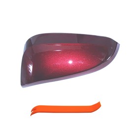 LAUBDGIE Left Driver Side Mirror Cover Cap Compatible with Toyota Rav4 2015-2018 XLE SE LTD RED