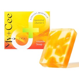 My+cee VC Soap (3 Pieces) Liposome Vitamin c CICA Aging Care Facial Cleanser Skin Care Moisturizing Roughness Prevention Facial Cleansing Foam, Body 2.8 oz (80 g)