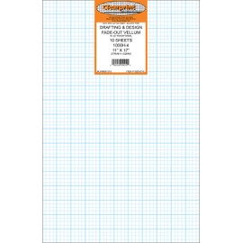 Clearprint 11" x 17" 1000H Design Vellum Sheets with Printed Fade-Out 4x4 Grid, 16 lb., 100% Cotton, 10 Sheets Per Pack, 1 Each