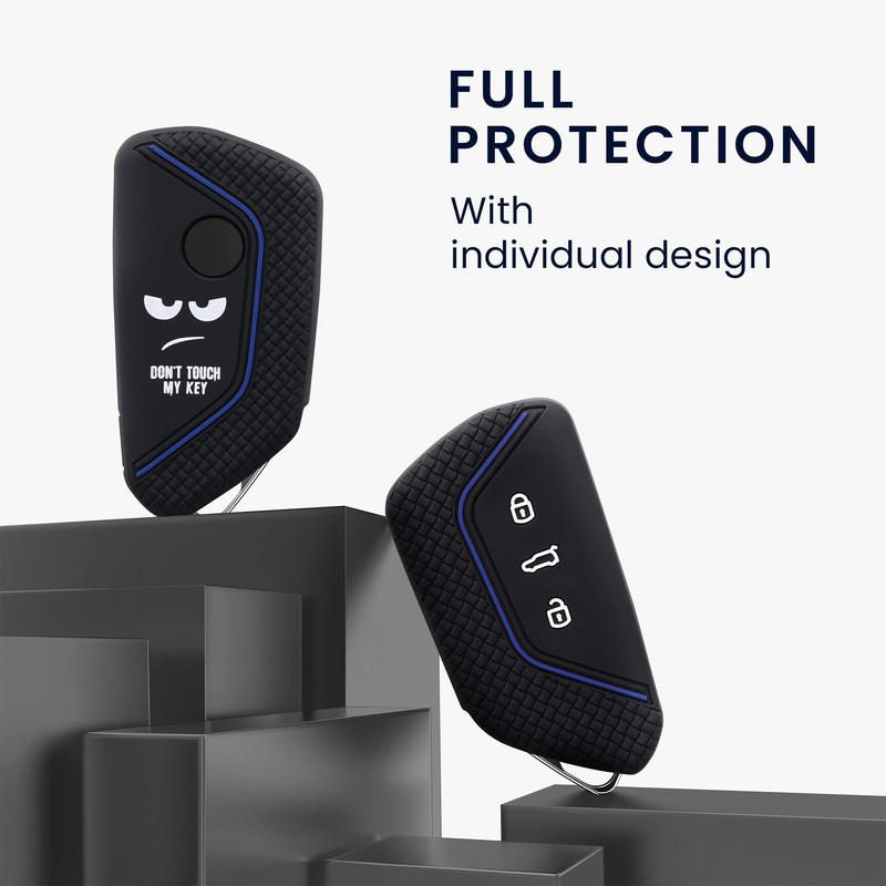 kwmobile Car Key Case Compatible with VW Golf 8 3-Button
