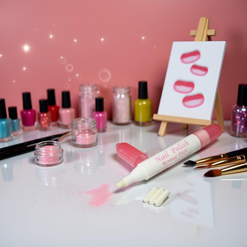 Nail Polish Corrector Pen with 3 Replaceable Tips - Manicure