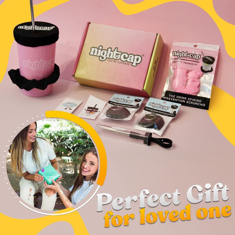 Nightcap Drink Cover Scrunchie Gift Box- The Reusable Drink Spiking