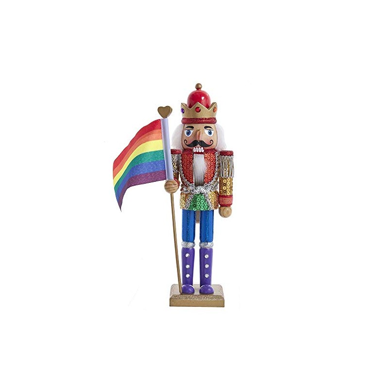 Kurt S. Adler 12-Inch Wooden Gay Pride Nutcracker