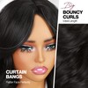 WIGER Maintenance-free Black Wavy Wigs for Women Layered Synthetic Realistic
