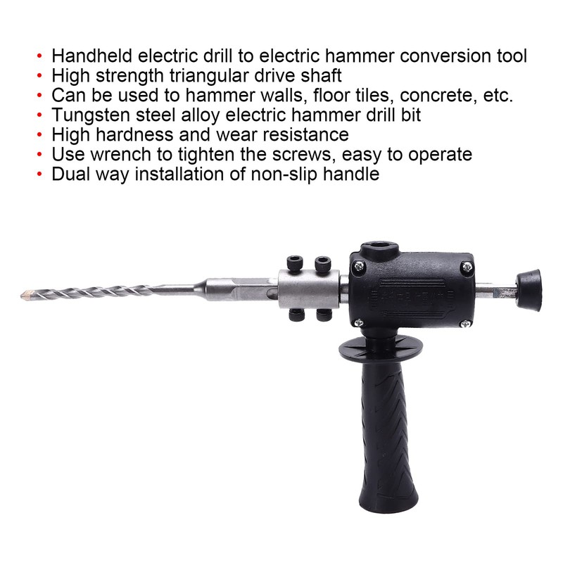 Orenic Electric Hammer Converter: Ergonomic Handle, Fast Change Bit Attachment,