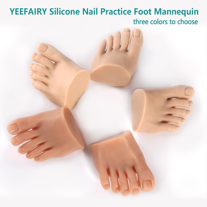 Yeefairy Realistic Silicone Fake Half Foot Female Nursing Mannequin Foot