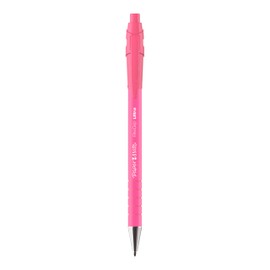 Paper Mate FlexGrip Ultra Retractable Ballpoint Pens | Medium Point 1.0mm | Black Ink | Pack of 6 | Pink Barrels
