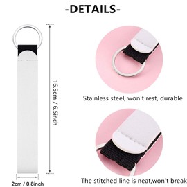 WEZCHUGHAOL Blanks Wristlet Keychain DIY Blank Wrist Lanyard Heat Press Transfer Neoprene Wristlet Keychain Holder (20 pcs)