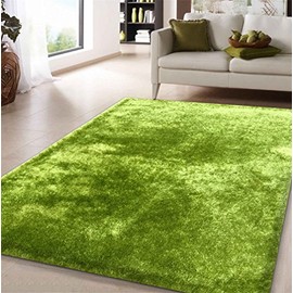 84"x60" Ultra Soft Fluffy Rugs, Indoor Modern Shaggy Area Rugs, Fluffy Living Room Carpets for Bedroom, Nursery Floor Carpets, Soft Luxury Rug, Hand Tufted Shag Area Rug, Lime Green