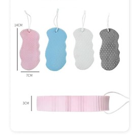 Set of 4, Exfoliating Body Sponge, Exfoliating Sponge, Scouring Sponge, Body Sponge, Shower Sponge, Soft, Skin-friendly, Sea Cotton, Shower Brush, For Babies, Kids, Adults