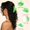 4PCS Neon Hair Clips for Women Large 80s 90s Retro
