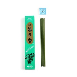 Morning Star Japanese Incense Sticks SAGE 50 Sticks & holder'