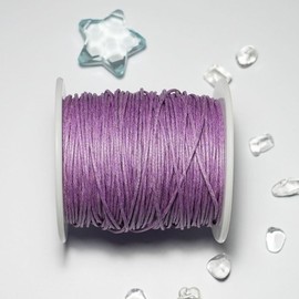 Yourandoll Waxed Cotton Cord Wax Cord Cotton Cord 1 mm x 80 m for DIY Bracelet Necklace Jewellery Making (Purple)