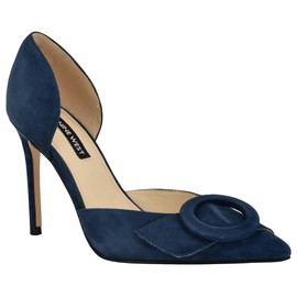 Nine West Women's Frolly Pump, Navy Suede 400, 10