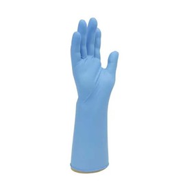 100 Pack –Extra Strong Disposable 12-Inch - Extended Long Cuff Blue Nitrile Examination Gloves - Powder-Free, Latex-Free Food, Medical & Industrial Grade– Medium