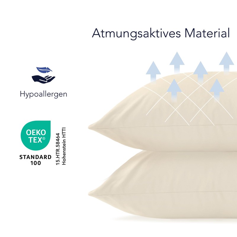 Dreamzie Pillowcases, 40 x 70 cm (Set of 2), 100%
