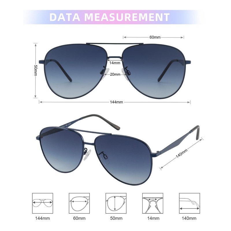 JOOX Large Aviator Sunglasses for Men and Women, UV400 Protection