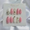 Lovely pink pixie handmade nail tip - Midi Ballet /