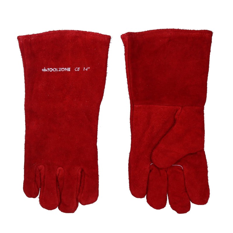 AB Tools Fireplace Heat Resistant Safety Gloves Gauntlets Log Wood