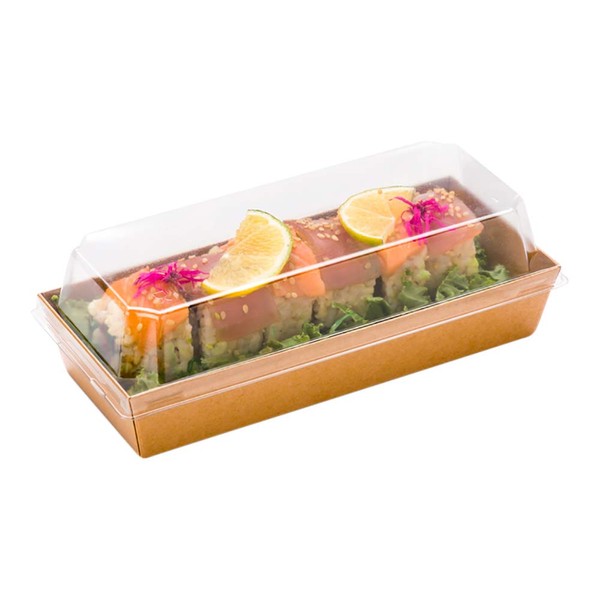 Restaurantware LIDS ONLY: Matsuri Vision Lids For Large Containers, 100 Airtight Lids - Containers Sold Separately, Recyclable, Clear Plastic Matsuri Vision Lids