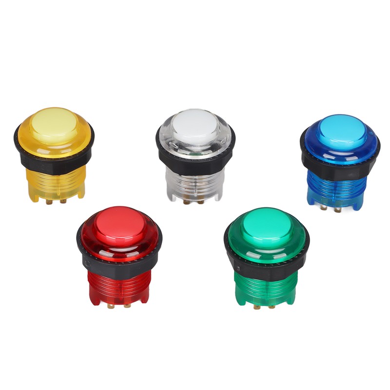 5pcs Arcade Push Buttons Professional LED Illuminated Push Buttons for