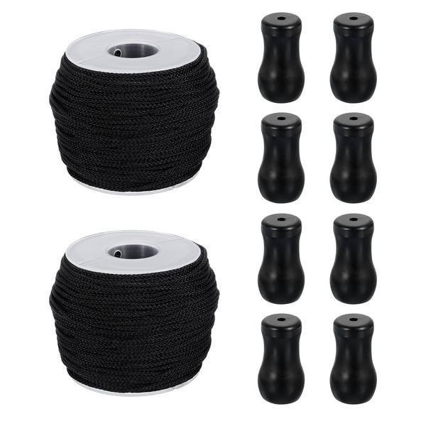sourcing map 2 Roll Braided Lift Shade Cord, 1.8 mm