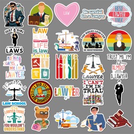 Pack of 50 Lawyer Sticker Set Waterproof Vinyl Sticker for Laptop Children Cars Motorcycle Bicycle Skateboard Luggage Suitcase Computer Sticker Graffiti Decal