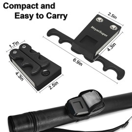 MoyanSuper Pool Stick Holder - Portable Cue Stick Holder Weighted 4-Cue Pool Claw Cue Holder for Billiard Table,Multi-Functional Cue Rest with Cue Tip Care & More, Black