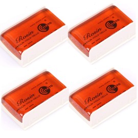 Chienti - 4PCs - High-Class Transparent Yellow Natural Rosin Resin Colophony Cuboid Low Dust Handmade for Violin Viola Cello