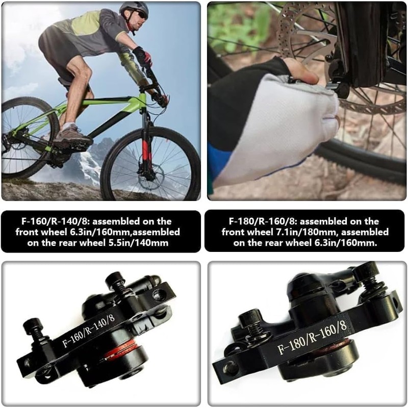 GUOFANG Bicycle Disc Brake Kit,Disc Mechanical Brake Caliper,Universal Front and