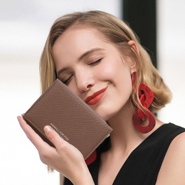 HAIWILL Mini Purse Women's Leather Small Purse Women's Large Capacity Purse Women's Small Purse Women's Purses Many Compartments Large, x brown2, Compact