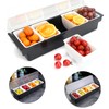 KONKENIE Food Grade Fruit Dispenser with Lid Rectangular Condiment Storage