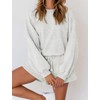 MEROKEETY MEROKEETY Women's 2025 Fall Oversized Batwing Sleeve Lounge Sets