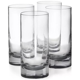 Hotel Collection Highball Glasses with Gray Accent, Set of 4   NEW!!!!!