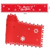 HOWAF Merry Christmas Reindeer Snowflake Table Runner Red Christmas Table