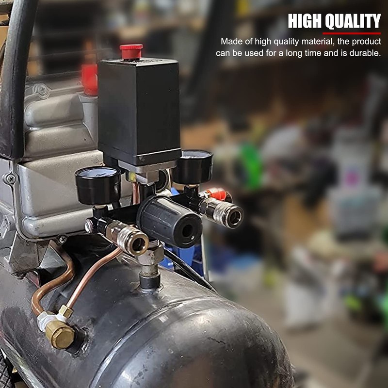 Air Compressor Bracket Assembly Pressure Control Switch Valve Manifold Regulator