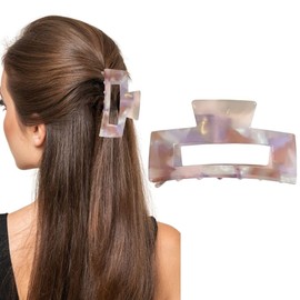 Clippi Large Galaxy Pink Hair Clip, 10 cm, Non-Slip Acetate Hair Clip for Thick Hair, Hair Accessories for Women and Girls, Extra Strong Hold, Durable and Shatterproof