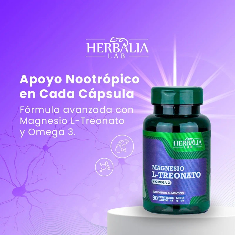 Herbalia Lab Treonato Omega Suplemento Alimenticio Caps