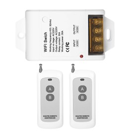 DEWIN Wireless Remote Control Switch, Wireless Remote Switch Relay Receiver Module for Lamps Motor Pumps Roller Door 30A AC 220V