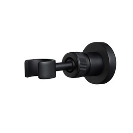PHASAT Handheld Shower Head Holder Adjustable Solid Brass Handheld Shower Head Bracket Holder Wall Mount,Shower Wand Holder Matte Black,A13023B
