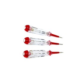 TIJAR® Pen Electric Tester Mains Tester Screwdriver Electrical Tester Screwdriver, Precision Screwdrivers Remotes and Computers Electric Tester Pen with Voltage Test (3 Pack Pocket Electric Testers)