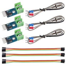 AITRIP 3 Sets DC 5V MAX6675 Module + K Type Thermocouple Temperature Sensor M6 for Arduino Raspberry Pi
