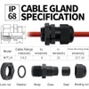NPT Cable Glands Joints 1/4” Electrical Strain Relief Cord Connector