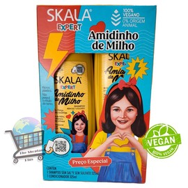 SKALA Expert Collection - Set of More  Shampoo and Conditioner (2 x 11 Fl Oz) / Cleans without Drying Out, Leaving Hair Soft and Nourished Haircare Kit Pack - Specification: Amidinho de Milho