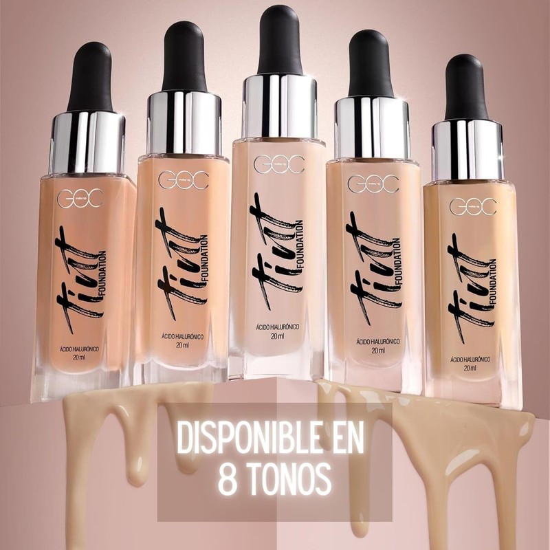 GOC Tint FoundationMaquillajeBase de maquillajeEfecto tintaLarga duración Efecto mate Base