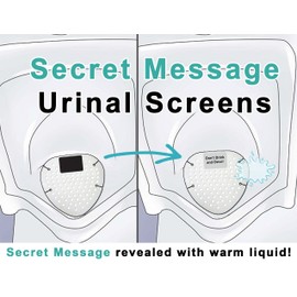 Secret Message Urinal Screen "Don't Drink and Drive" (10-Pack)