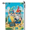 It's 5 O'clock Somewhere Garden Flag Funny Gnome Garden Flag